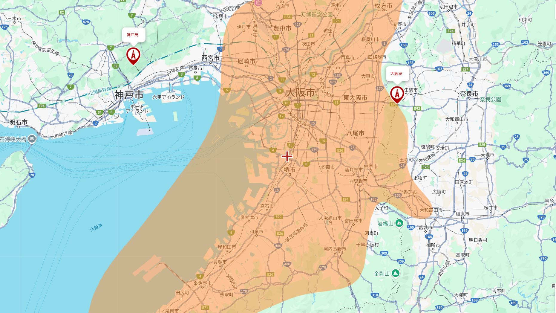 堺市の電波事情